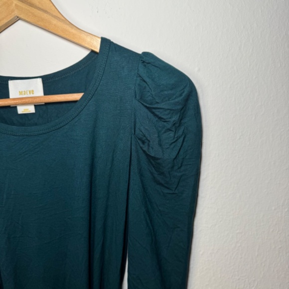 Maeve Dress Women's XXSP Teal Green Mini Puff Sleeve Belted Casual - Picture 4 of 5